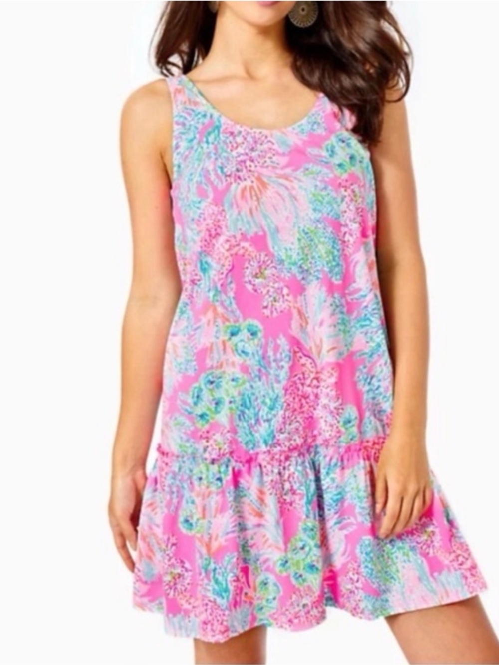 Lilly Pulitzer Sz XXS Skyelar Tank Dress Prosecco Pink Seaing